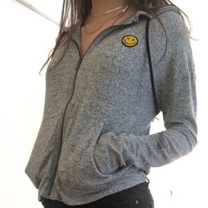 Smiley Face Zip Up Hoodie